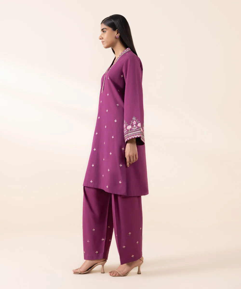 2 Piece - Embroidered Karandi Suit