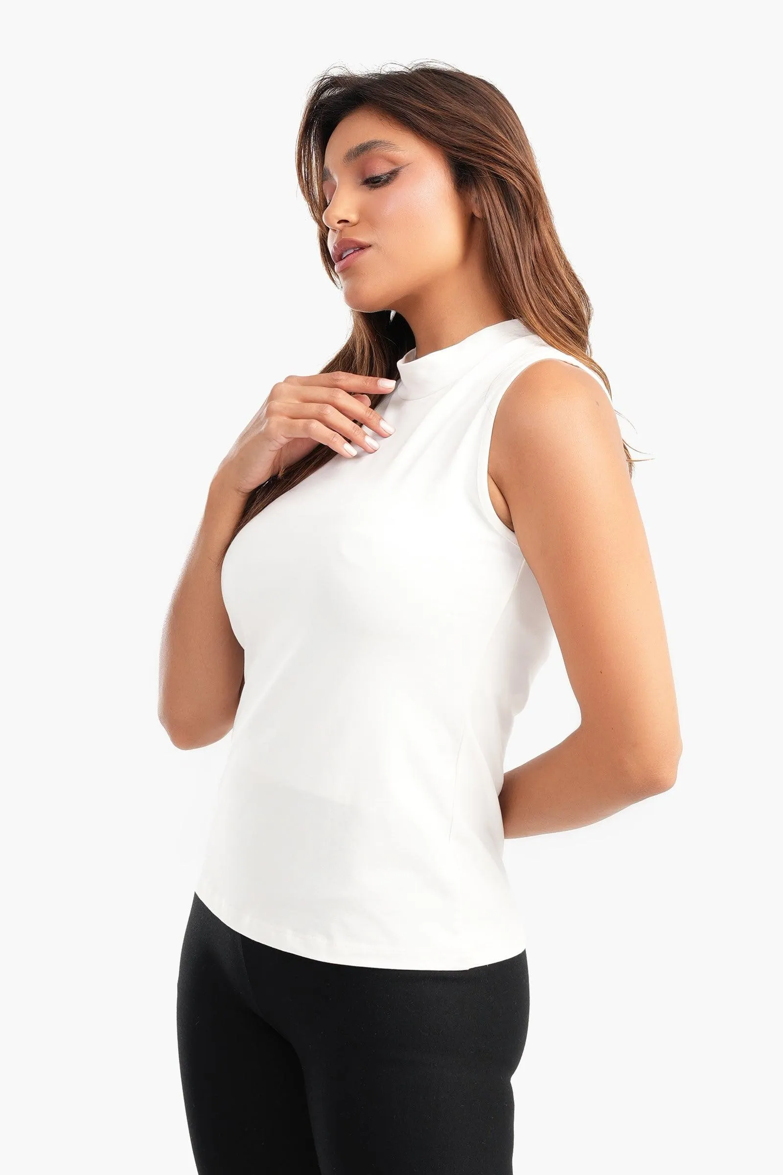 High Neck Slim Fit Top