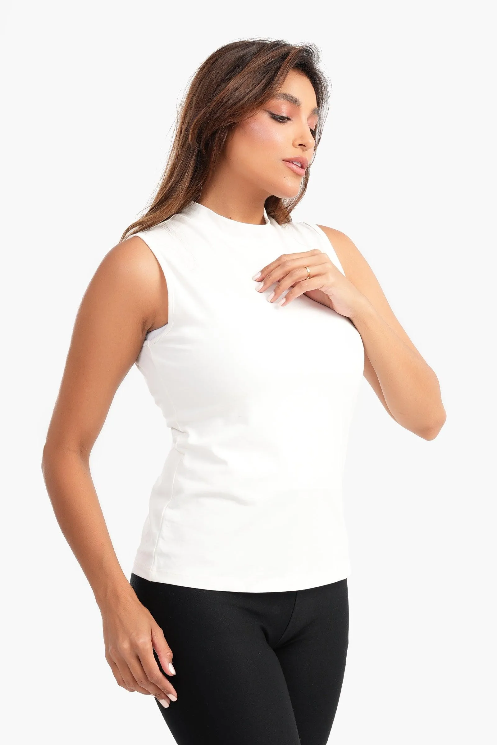 High Neck Slim Fit Top