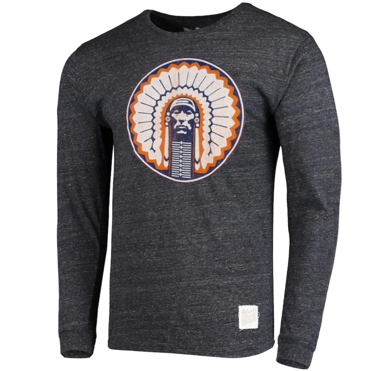 Illinois Fighting Illini Distressed Chief Illiniwek Long-Sleeve Tee