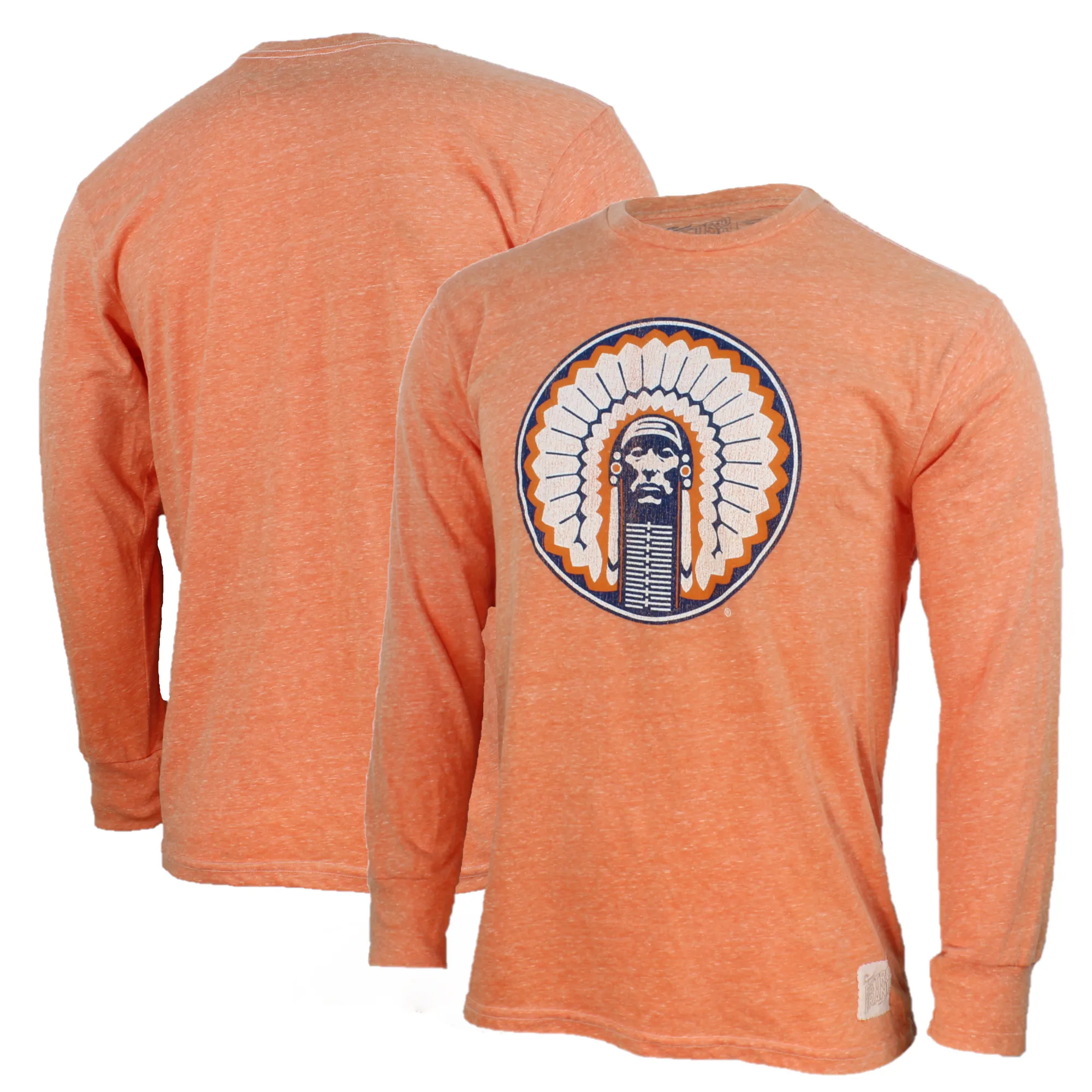 Illinois Fighting Illini Distressed Chief Illiniwek Long-Sleeve Tee