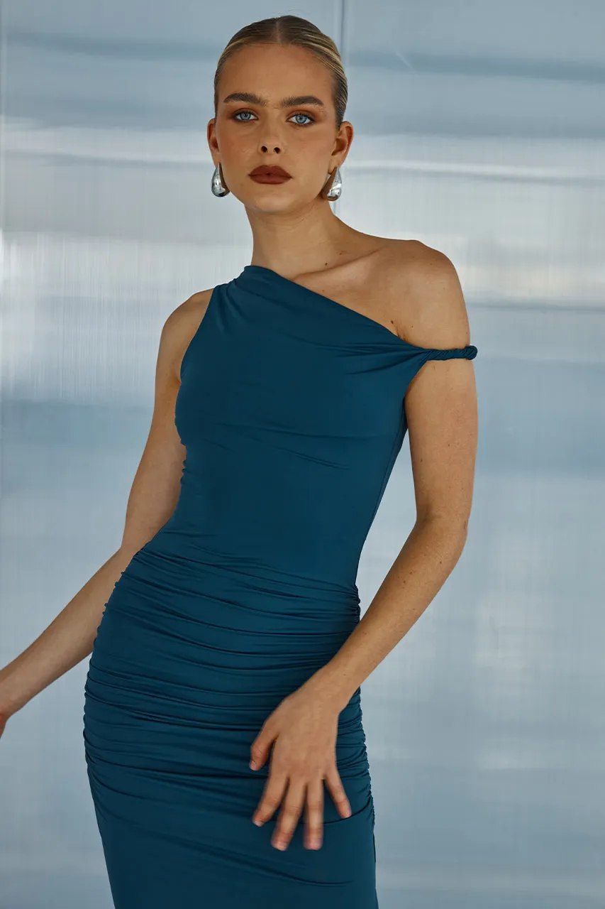 KARMINA MIDI DRESS - STEEL