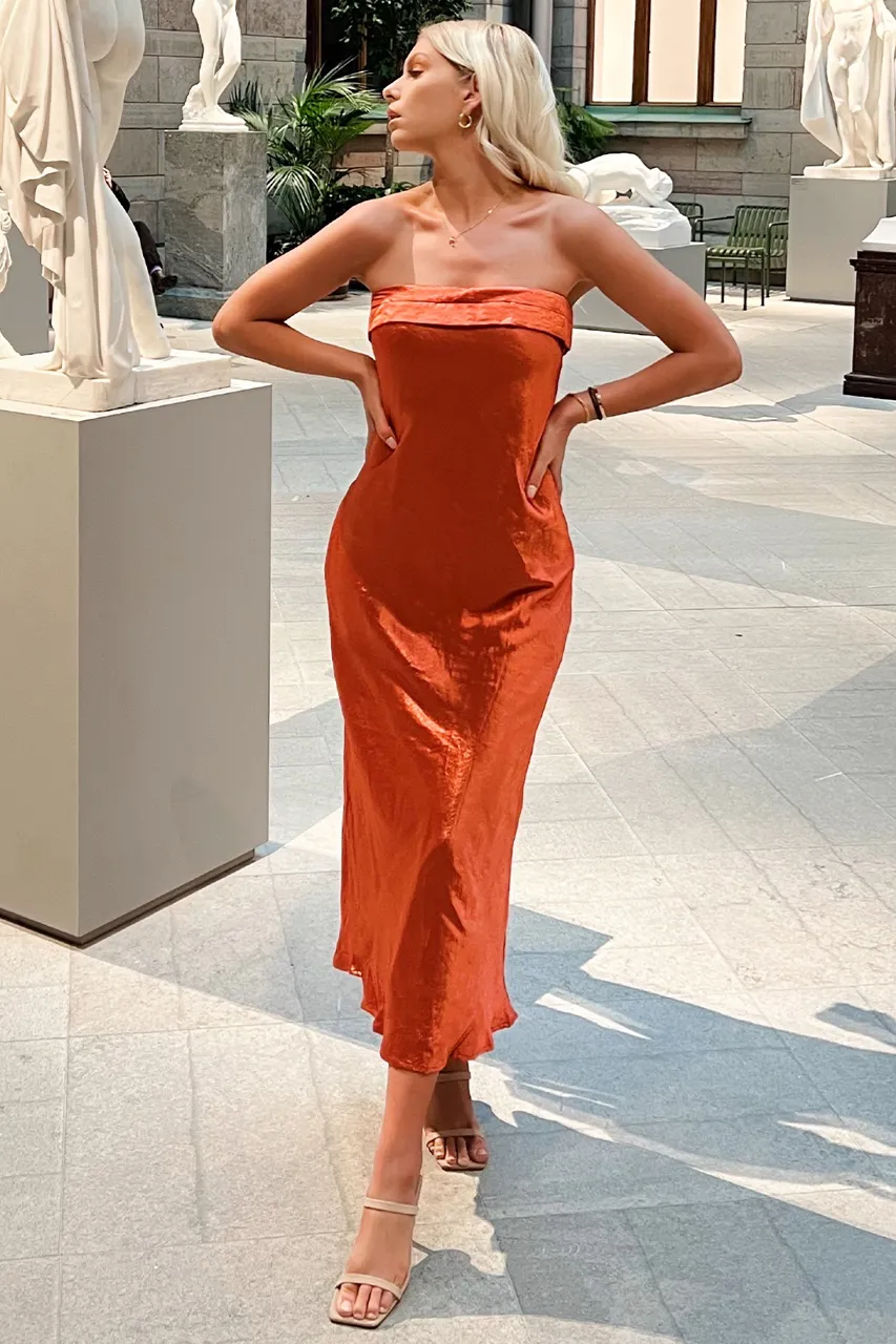 Leila Slip Dress - Copper